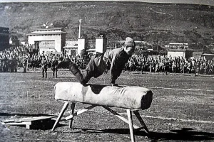 Стадион в Северо-Курильске. Конец 1940-х годов. 