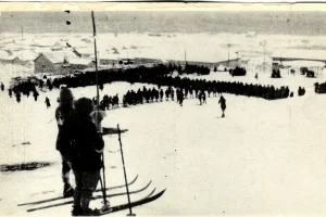 Горнолыжные соревнования в Маока (Холмск). Первая половина 1920-х годов. 