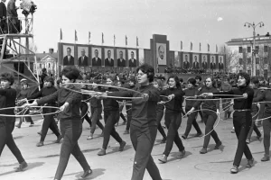Физкультурный парад на площади Ленина, 1970 год 