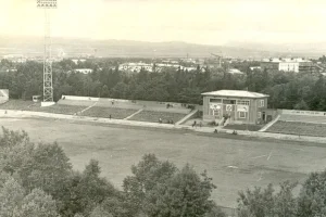 Стадион в городском парке, 1974 год
