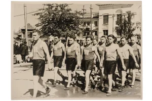 Шествие городошников по улице Ленина (1957 год)
