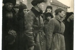 Встреча участников лыжного перехода Де-Кастри - Александровск, 1936 год