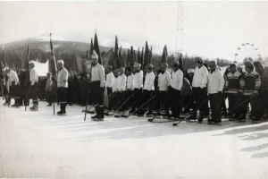 Открытие соревнований по хоккею с мячом, середина 1970-х годов