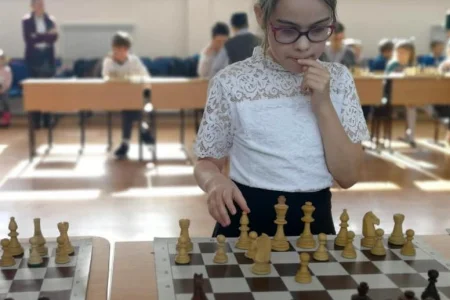 В СОШ № 3 юные островные шахматисты провели сеанс одновременной игры