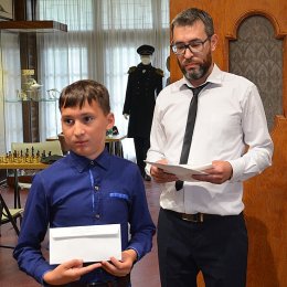 Награждение на турнире АО "Гидрострой" в краеведческом музее