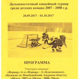 Дальневосточный хоккейный турнир среди детских команд 2007-2008 г.р. (Благовещенск)