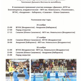 Тур чемпионата Дальнего Востока по волейболу среди мужских команд с участием "Сахалина" (Южно-Сахалинск)